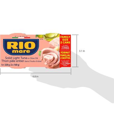 Rio Mare - Solid Light Tuna in Olive Oil - Value Size Canned Tuna High in Protein - 160g 2 Count - Buy Online on GoSupps.com