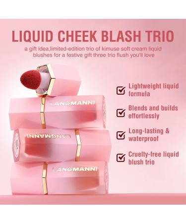 TOSOUATOP Liquid Blush - Natural Glossy Cheek Makeup with Cushion Applicator | Long-Wearing Formula for Face, Eyes, and Lips - 01Lucky Pink - Buy Online on GoSupps.com