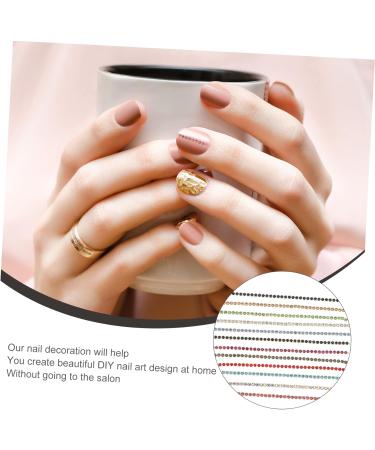 1 Box Nail Art Accessories Diy Nail Art Decorations Manicure Studs Manicures Ornament Nail Chain Decors Diy Manicure Chain Nail Decor The Chain Bead Chain Zinc Alloy - Buy Online on GoSupps.com