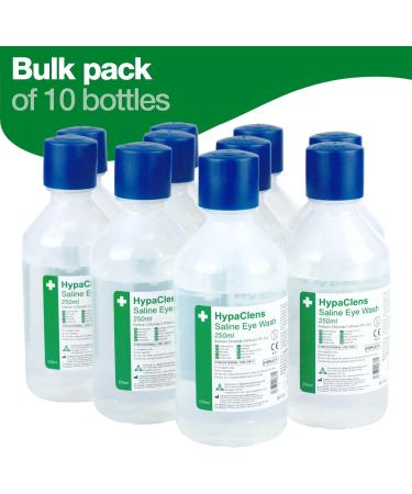 HypaClens Emergency Sterile Eye Wash Bottle - 10 x 250ml (Pack of 10) - Buy Online on GoSupps.com
