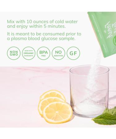 Fresh Test Glucose Beverage | Organic Mint Lemonade Powder Drink Mix | 100g Additive-Free & Non-GMO - Buy Online on GoSupps.com