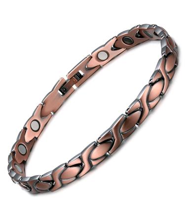 Rainso Elegant women's magnetic tab from pure copper magnet hard band Ms. Magnet bracelet Mrs. Magnnet hard band Health gifts for women.