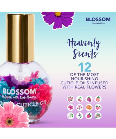 Blossom Hydrating Cuticle Oil with Real Flowers - Grape Scented, 0.42 fl. oz (Pack of 1), Made in USA - Buy Online on GoSupps.com