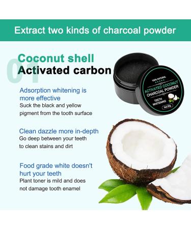 Natural Charcoal Teeth Whitening Powder | 3PC Tooth Cleaning Coal for Bright White Teeth - Buy Online on GoSupps.com