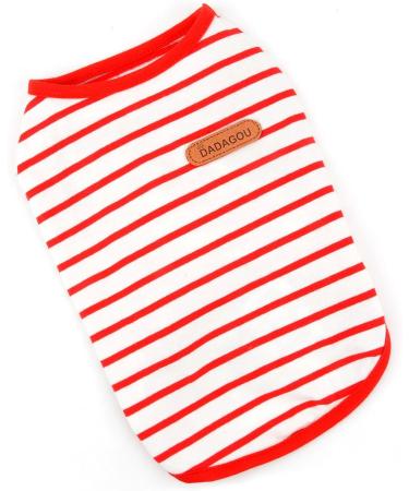 Buy Paidful British Little Dog Shirt - Soft Cotton Striped T-Shirt for Puppies & Small Dogs | Breathable Summer Vest for Chihuahua & Yorkie - Sizes S - Buy Online on GoSupps.com