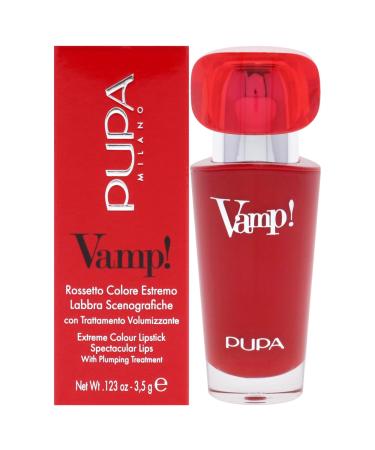 Pupa Milano Vamp! Extreme Color Lipstick with Plumping Treatment - 102 Rose Nude for Women 3.5g Lipstick