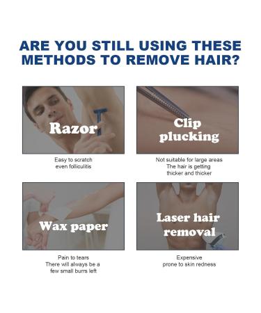 Hair Removal Spray Foam for Men | Safe No Irritation Depilatory for Underarm Chest Back & Legs | Suitable for All Skin Types - Buy Online on GoSupps.com