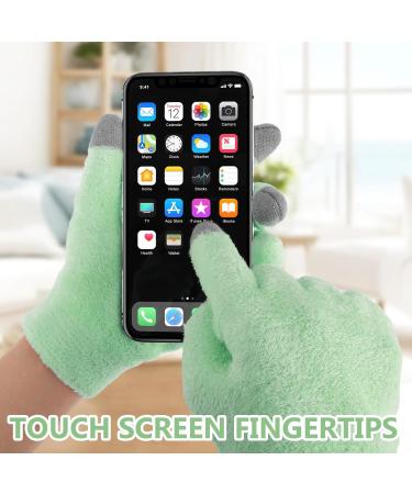 Touchscreen Gloves for Eczema and Dry Hands Overnight- Moisturizing Gloves with Gel Lining Hydrating Cracked Hand Treatment Fuzzy Gloves Touchscreen Sleeping Spa Lotion Glove for Women Green - Buy Online on GoSupps.com