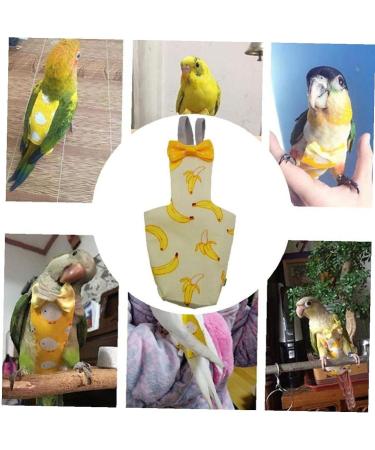 Colorful Parrot Diaper for Small Birds - Cute Banana Flight Suit & Bow Tie Pants for Pigeons & Cockatiels - Buy Online on GoSupps.com