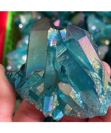 Natural Crystal Rough Blue Angel Aura Crystal Cluster Coating Quartz Cluster Stone Home Decoration (Size : 50-60g) - Buy Online on GoSupps.com