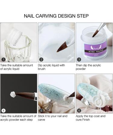 Acrylic Powder and Liquid Set | White Clear Nail Powder Kit Acrylic Nail Extension Professional Acrylic Kit for Beginners/v - Buy Online on GoSupps.com