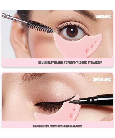 Mascara Shield Applicator Guard - Silicone Mascara Shield Guard Eyelash Applicator Tool Aid & Guide Reusable Multifunctional Eyelash Crafting Companion For Beginners Pink - Buy Online on GoSupps.com