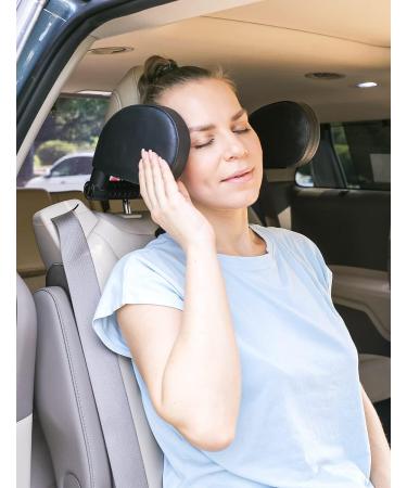Oasser Car Seat Headrest Pillow - Detachable, Adjustable Double-Sided Support for Adults and Kids - Easy Installation - Front & Rear Seat - Black (Medium) - Buy Online on GoSupps.com