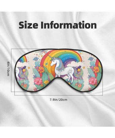 Cartoon Unicorns Adjustable Eye Mask - Unisex Blackout Sleep Mask for Travel Yoga & Office Naps - Buy Online on GoSupps.com