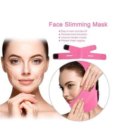 Face Slimming Bandage Belt for Double Chin Reduction - Pink - Buy Online on GoSupps.com
