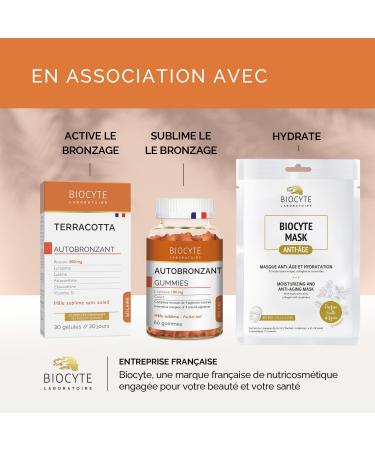 BIOCYTE Terracotta Tanning - Food Supplement - Melanin Copper L-Tyrosine - 90 Capsules - 90 Day Program - Buy Online on GoSupps.com