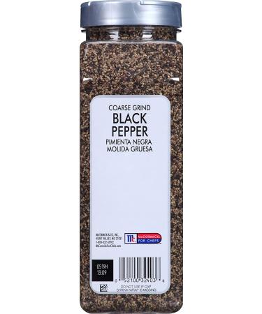 McCormick Culinary Coarse Grind Black Pepper 16 oz - Sharp Woody Flavor for Chefs - Grilling and Cooking - 1 Pound Container - Buy Online on GoSupps.com