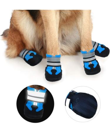Ewolee Dog Boots - Breathable Non-Slip Protection for Dogs | 4-Piece Slippers (XXL Lake Blue) - Buy Online on GoSupps.com