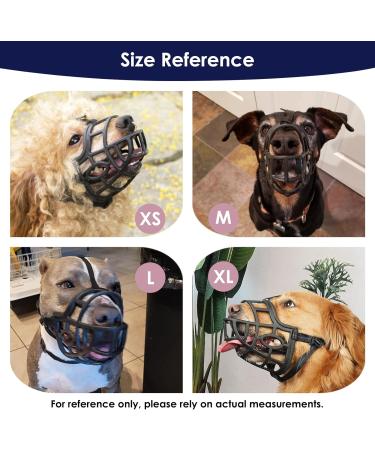 Breathable Dog Muzzle - Stop Biting Barking & Chewing | XXL Black Basket Muzzle for Small Medium Large & XL Dogs - Buy Online on GoSupps.com