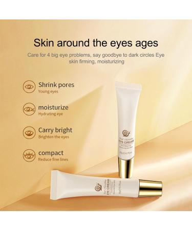 Snail Essence Eye Cream Moisturise Nourise Eye Serum Anti Aging Snail Mucus Eye Cream For Dark Circles Eye Skin Firming Mens & Women Eye Cream Reduces Fine Lines Eye Bags - Buy Online on GoSupps.com