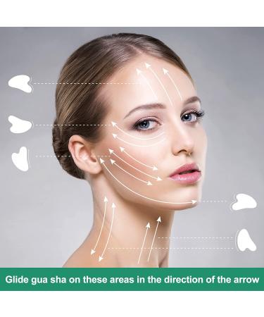 Natural Jade Gua Sha Facial Massage Tool 2 Pack - Green Stone Guasha Board for Face and Body - Scraping Massage Tool for SPA Therapy - Buy Online on GoSupps.com