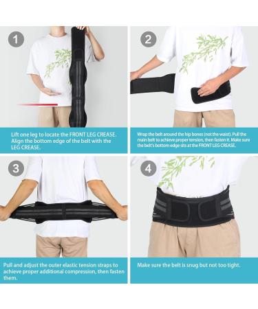 SI Joint Belt Hip Brace | Ultrastrong Sacroiliac Support & Lumbar Relief | Pain Relief for Sciatica & Lower Back | One Size Fits Men & Women - Buy Online on GoSupps.com