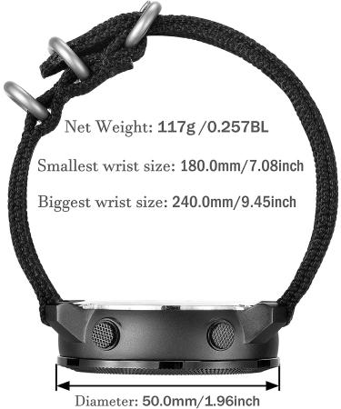 AVTREK Men's Outdoor Tactical Survival Digital Watch - Black | Military Army Altimeter, Barometer, Compass | Smart Swim Watch for Hiking & Sports - Buy Online on GoSupps.com