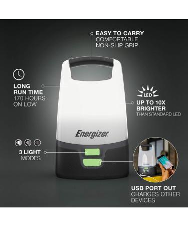 Energizer Vision LED Lantern  Versatile Camping Lantern  Emergency Light or Outdoor Light  USB Port to Charge Devices  Pack of 1 Black Vision Lantern - Buy Online on GoSupps.com
