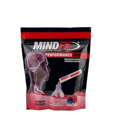 MINDFX Performance Pro Blend - Mixed Berry | Nootropic Endurance Drink | Boost Focus Concentration and Brain Health | 20 Sticks | Natural Ingredients (Mixed Berry Pro 1) 20 Servings (Pack of 20) Pro-mixed Berry