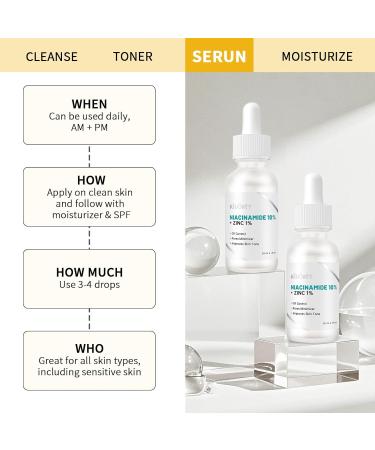 Niacinamide 10% + Zinc 1% Serum for Women - Niacinamide Serum for Face - Controls Oil Shrinks Pores Reduces Redness & Tones Skin - Deeply Hydrating Gentle for All Skin Types - Buy Online on GoSupps.com