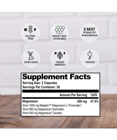 Natural Stacks MagTech: Triple-Blended 100% Chelated Magnesium Supplement with Magtein, Glycinate, and Taurate for Memory, Sleep, and Muscle Recovery - 90caps - Buy Online on GoSupps.com