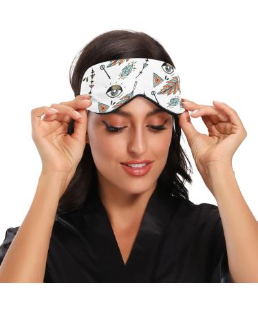 Haskirky Light Blocking Eye Mask for Adults - Breathable and Adjustable for Travel, Yoga, Meditation - Deep Sleep Goodies Vintage Bohemian Design - Buy Online on GoSupps.com
