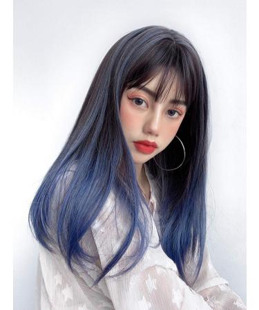 Buy BGHJUE Long Gradient Wig for Women - Natural Clavicle-Length Hair with Highlights - Full Headgear for Stunning Style - Buy Online on GoSupps.com