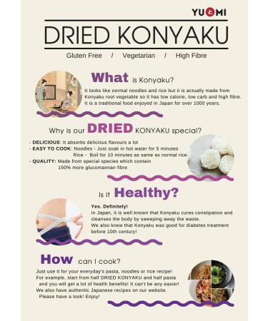 YU&MI Dried Konyaku Shirataki Noodles 100g (prepared weight 240g) - Buy Online on GoSupps.com