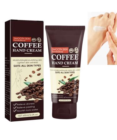 KOAHDE Coffee Natural Moisturizing Hand Cream Nourishing Hand Cream Intensive Moisture Hand Cream Coffee Brighten Hand Cream Coffee Hand Creams Handcream for Women Mini Size Brighten Hand Moisturizer