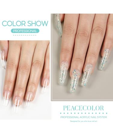 PEACECOLOR 8G 2PC Acrylic Nail Kit Clear Acrylic Powder Set Professional Acrylic Nail Powder Long Lasting for Extension Nail Art Acrylic Nail Supplies Sets for Nails Beginners Home DIY Use color 168 - Buy Online on GoSupps.com