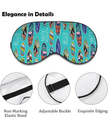 Stylish Phrase Surfboards Sleep Mask - Adjustable Strap, Light Blocking Eye Cover for Men and Women - Buy Online on GoSupps.com