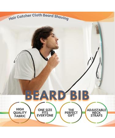 nedit Beard Bib Beard Trimmer Catcher - Shaving Bib Apron with 2 Suctions (+2 Additional) Grooming Accessory Nylon Beard Trimming Gift for Men - Buy Online on GoSupps.com