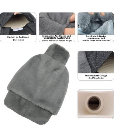 Shop Wokicor 2-in-1 Electric-Free Foot Warmer - Super Soft 2L Heating Pad for Adults | Ideal Winter Comfort (Gray) - Buy Online on GoSupps.com