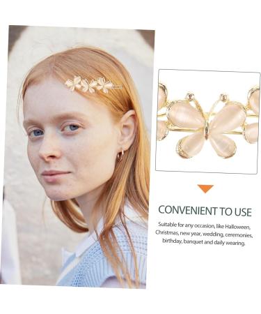 FRCOLOR 1pc Hairpin Barrette Pearl Hair Pin Crystal Headpiece Crystal Hair Clips Rhinestone Hair Clips Pearl Hair Clips Rhinestone Headpiece Headdress Flower Clip Copper White The Side - Buy Online on GoSupps.com