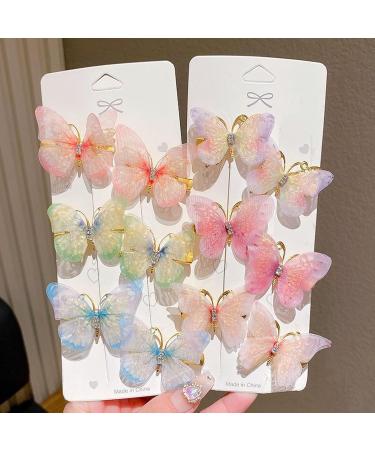 6Pcs Butterflies Decor Hair Clip Embellished Girl Princess Hair Pin Animal Shape Hair Pin Hair Accessories - Buy Online on GoSupps.com