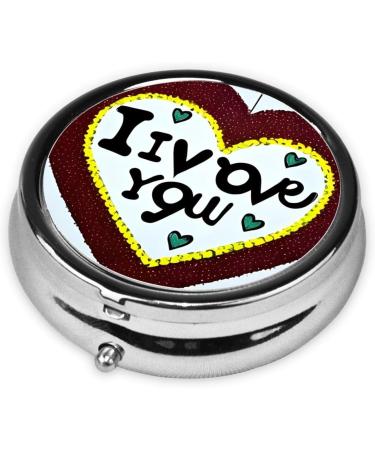 Love Confessions Round Pill Box | 3 Compartment Travel Organizer | Portable Pill Box for International Shipping - Buy Online on GoSupps.com