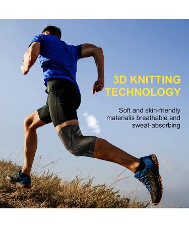 APRUT Knee Brace for Men & Women - Patella Gel Pad & Side Stabilizers - Medical Grade Support for Sports, Pain Relief, Meniscus Tear, Arthritis, ACL - Black, Large - Buy Online on GoSupps.com