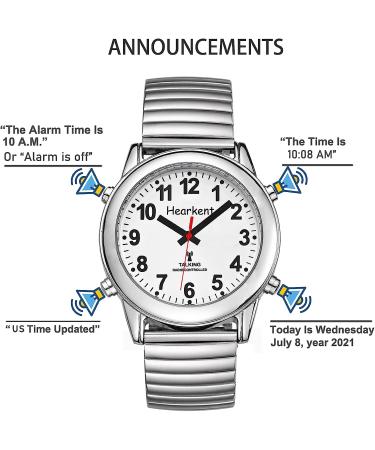 Hearkent Atomic Talking Watch: Clear and Loud Time, Date, Alarm for Seniors and Visually Impaired - Buy Online on GoSupps.com