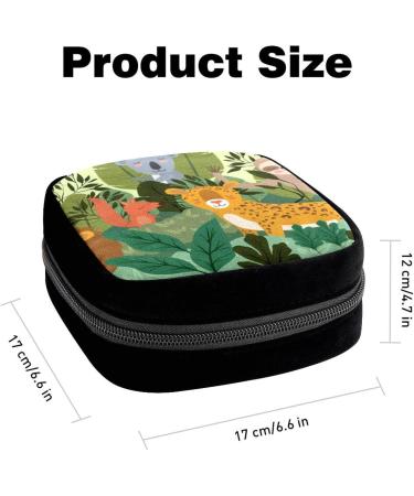 GIAPB Period Bag - Sanitary Napkin Storage & Makeup Pouch - Cartoon Animal Forest Color4554 - Buy Online on GoSupps.com