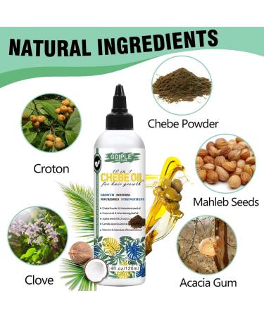 Natural Chebe Hair Oil for Growth - 10 in 1 Moisturizer & Braid Bonnet | Stronger Thicker Longer Hair - Buy Online on GoSupps.com