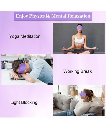 Cavoilu Weighted Heated Eye Mask - Lavender Scented for Dark Circles and Puffiness - Microwaveble - Yoga Gifts - Voilet - Buy Online on GoSupps.com