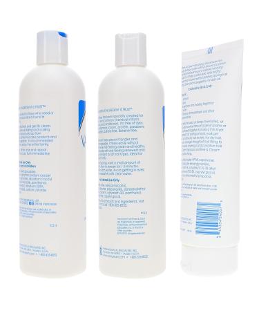 Free & Clear 3-Piece Hair Care Set - Shampoo, Conditioner, Styling Gel | Sulfate & Fragrance Free | Dermatologist Recommended - Buy Online on GoSupps.com