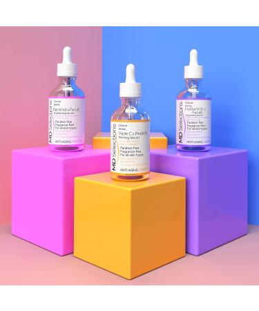 Buy MD Selections Retinol Hyaluronic Ferulic Triple C Peptide Serum Bundle 3 Pack for Skin Firming & Collagen Boost | International Shipping Available - Buy Online on GoSupps.com