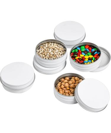 Foraineam 48-Pack Aluminum Lip Balm Jars | Empty Round Travel Cream Cans with Screw Lid | White Metal Containers for Travel - Buy Online on GoSupps.com